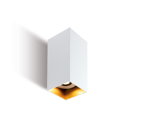 Applique da esterno bianca e oro moderna led 12w 3000k ip54