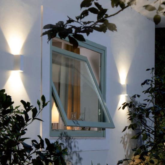 Applique rettangolate per esterno bianca led 12w 4000k