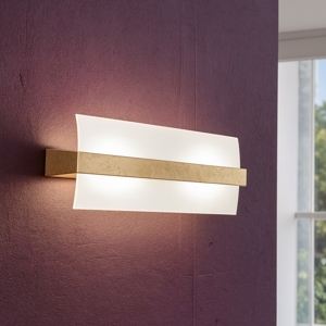 Lampada da parete legno foglia oro toplight wood