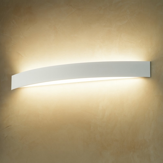 Applique led 30w 3000k moderna bianco linea light curve