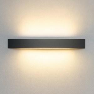 Linea light curve applique led 30w 3000k grigio scuro cemento