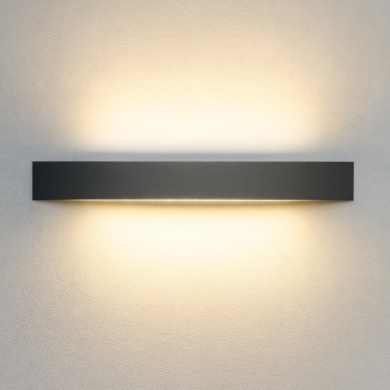 Linea light curve applique led 30w 3000k grigio scuro cemento