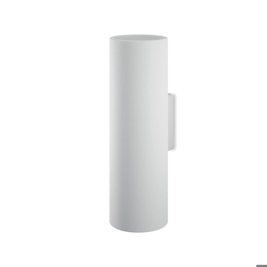 Applique cilindro verticale bianco di gesso ceramica verniciabile