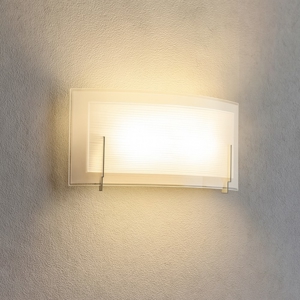 Overlap perenz illuminazione applique vetro bianco led 18w 3000k