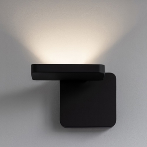Quad stilnovo applique nero moderna led 19w 3000k per corridoio