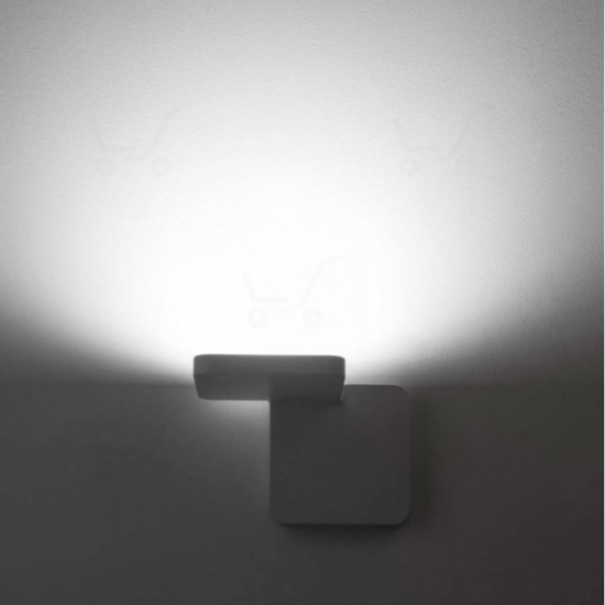 Quad stilnovo applique nero moderna led 19w 3000k per corridoio