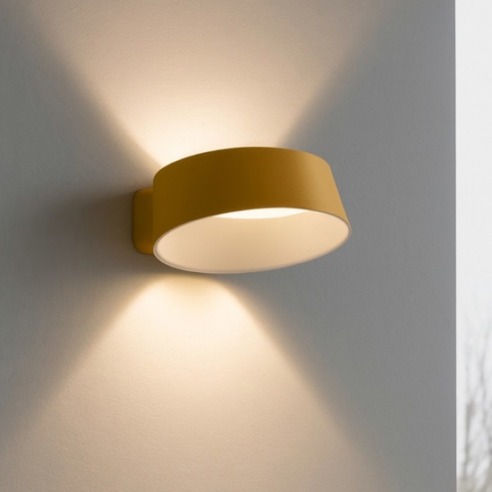 Stilnovo oxygen applique led giallo 3000k dimmerabile moderna