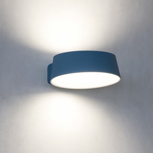 Oxygen stilnovo applique led 17w 3000k metallo azzurro dimmerabile