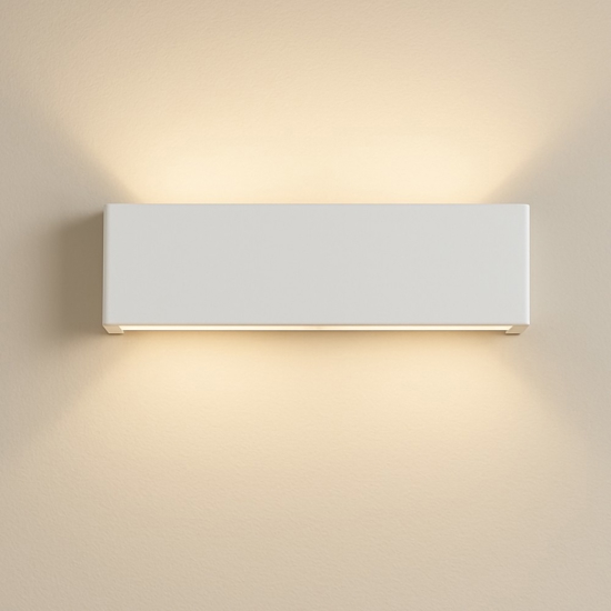 Applique led 19w 4000k bi emissione linea light box w2 bianco