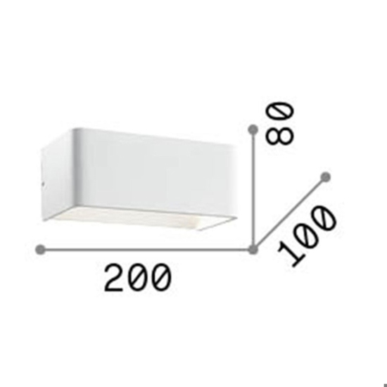 Ideal lux click ap d20 applique led 10w 3000k per interno bianca
