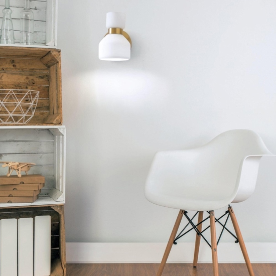Miloox fifty applique oro lampada da parete moderna orientabile