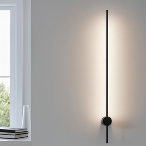 Applique essence ap2 20w 3000k nero ideal lux design moderna 124cm