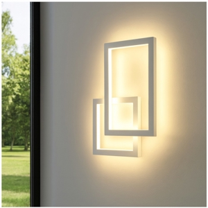 Applique led cct 20w 3000k 4000k 6000k bianco design moderna perenz cross