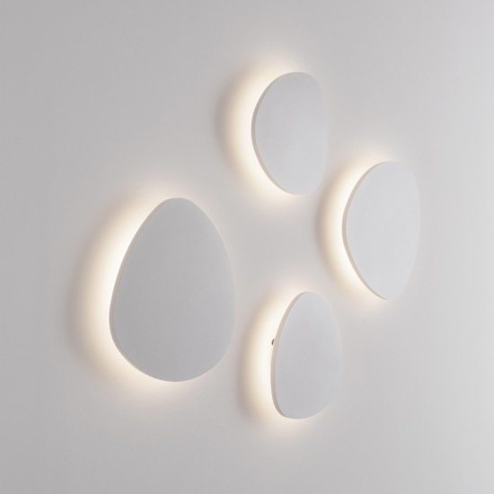 Applique da parete bianca design moderna led 12w 3000k