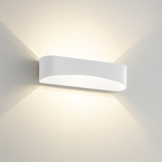 Applique led isyluce drappo bianco 36w 4000k design moderna