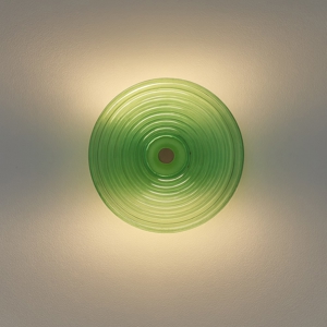 Jokey ondaluce luce applique in vetro moderna tonda verde led 3000k