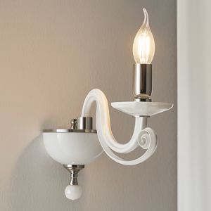 Ondaluce applique una luce vetro bianco