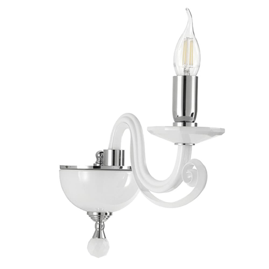 Ondaluce applique una luce vetro bianco