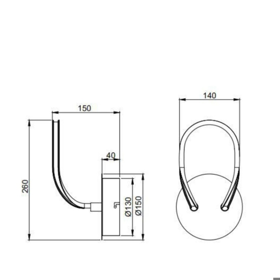 Applique 11w led 4000k design moderna bianca dimmerabile