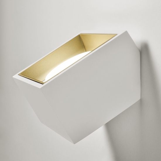 Applique da parete nasso sforzin oro in gesso design quadrato