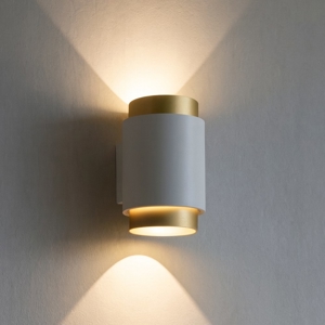Lampada da parete syme oro sforzin in gesso
