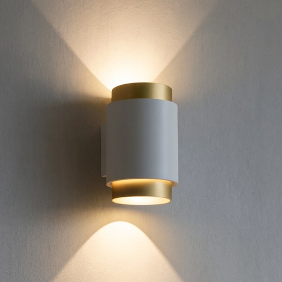 Lampada da parete syme oro sforzin in gesso