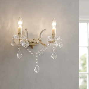 Florian ap2 ideal lux applique cristallo oro 2 luci
