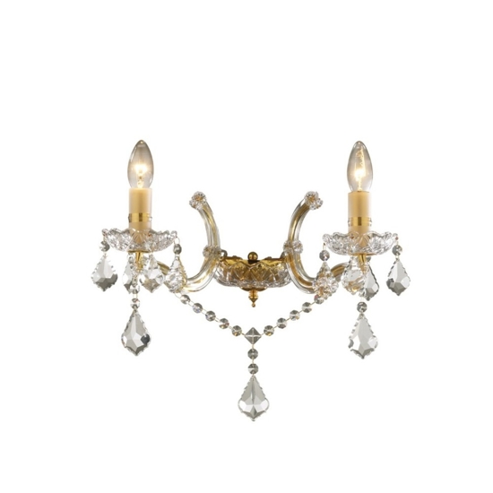 Florian ap2 ideal lux applique cristallo oro 2 luci
