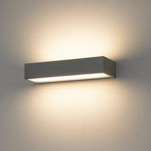 Applique led rettangolare grigia 12w 3000k 4000k top light bios