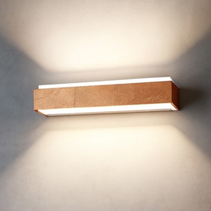 Top light bios foglia rame applique moderna rettangolare