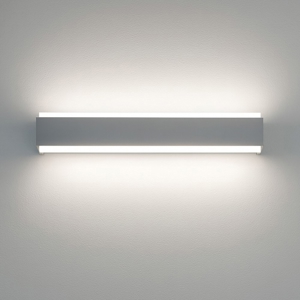 Applique bios grigia da parete led 18w rettangolare top light