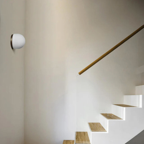 Applique moderna domu sforzin miloox bronzo vetro bianco Applique moderna domu sforzin miloox bronzo vetro bianco