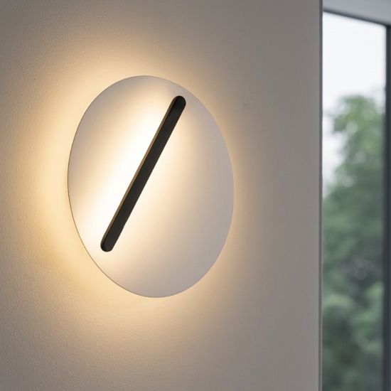 Applique da parete tondo led 3000k orientabile bianco