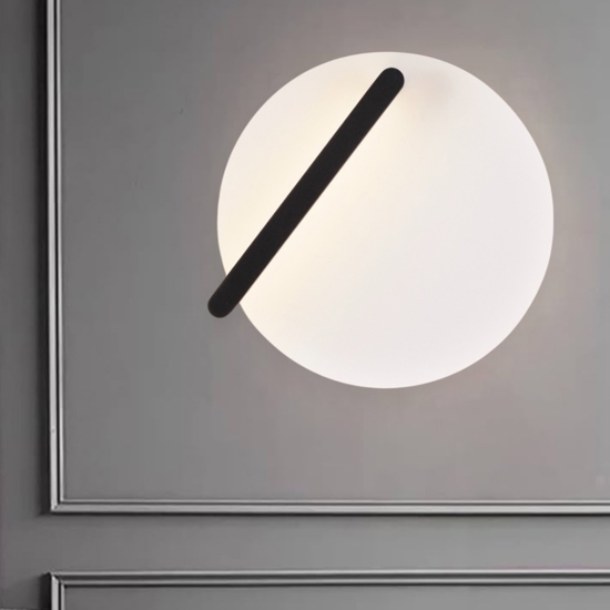 Applique da parete tondo led 3000k orientabile bianco