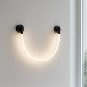 Applique design moderna tubo di silicone led 7w 3000k per soggiorno