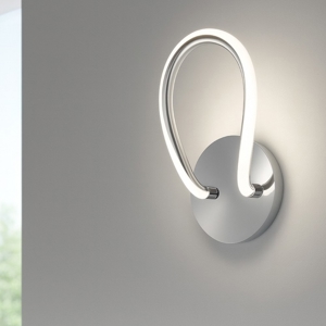 Applique da parete moderna 11w led 4000k design cromo dimmerabile