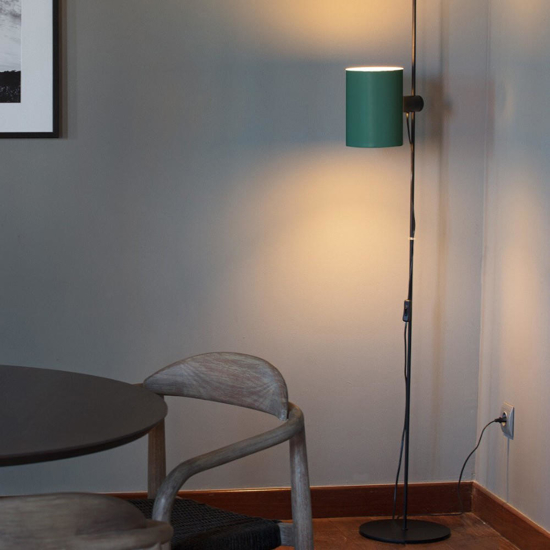 Lampade moderne da terra metallo nero verde orientabile