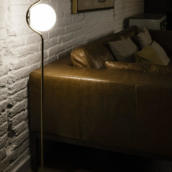 Lampada da terra led 3000k touch dimmer oro legante per salotto