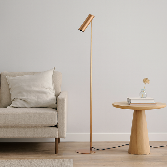 Lampada da terra bronzo elegante orientabile