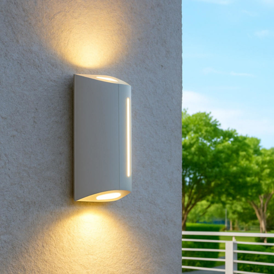 Applique bianca da esterno taglio di luce led 11w 4000k