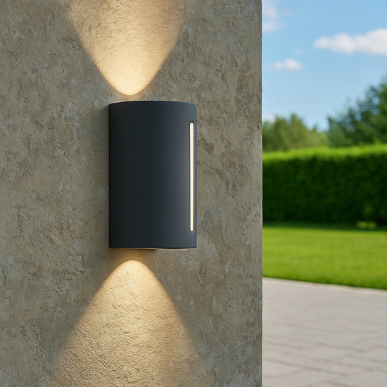 Applique grafite per esterno moderna led 11w 4000k ip65