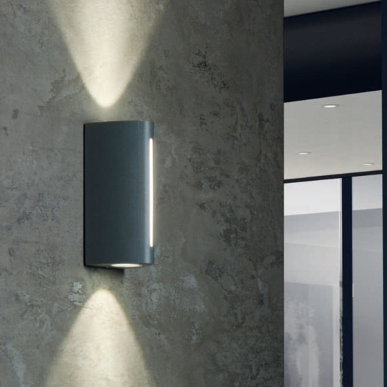 Applique grafite per esterno moderna led 11w 4000k ip65