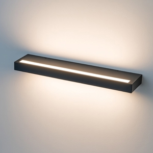 Gea luce gap applique da parete led 44w 3000k nero minimal
