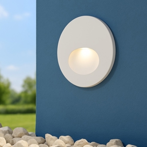 Maytoni bil segnapasso da incasso per esterno rotondo bianco led 3000k ip54
