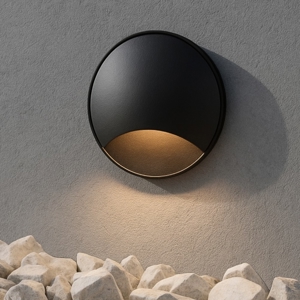 Maytoni biscotti segnapasso da esterno tondo colore nero led 3000k ip65