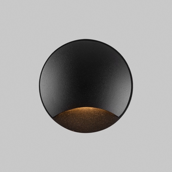Maytoni biscotti segnapasso da esterno tondo colore nero led 3000k ip65