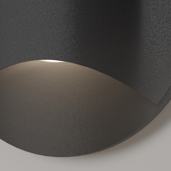 Maytoni biscotti segnapasso da esterno tondo colore nero led 3000k ip65