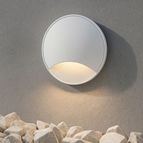 Maytoni biscotti segnapasso bianco per esterno minimal led 3000k ip65