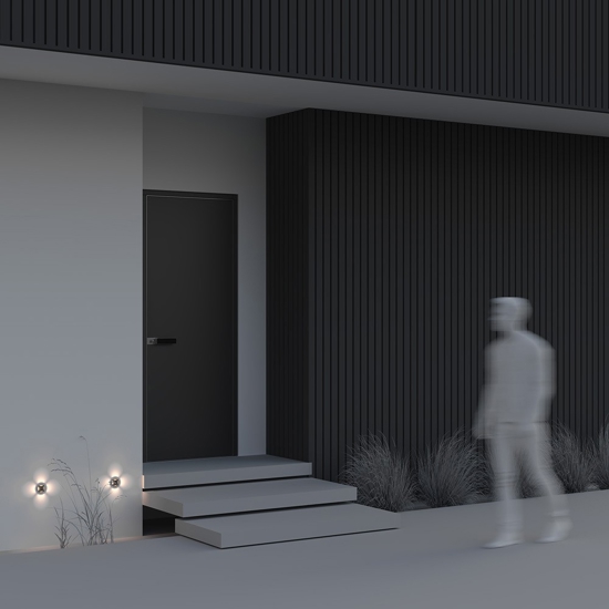 Maytoni biscotti segnapasso per esterno circolare da incasso led 3000k ip65