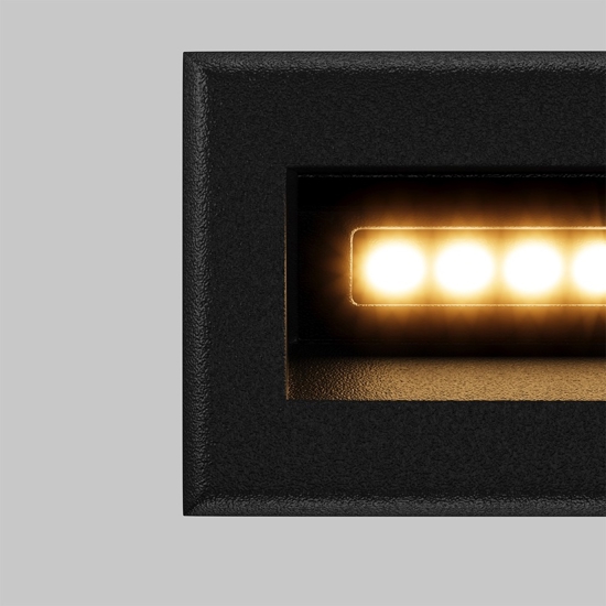 Maytoni bosca segnapasso da esterno nero moderno led 3000k ip65